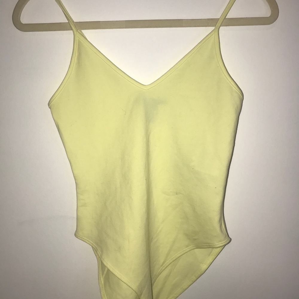 Yellow bodysuit from forever 21 gently used